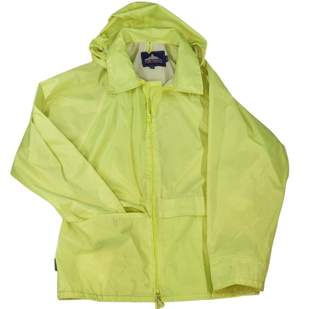 Neon Yellow Rain Jacket Tape-seam Waterproof Fishing CHORE COAT Camping Vent 44*